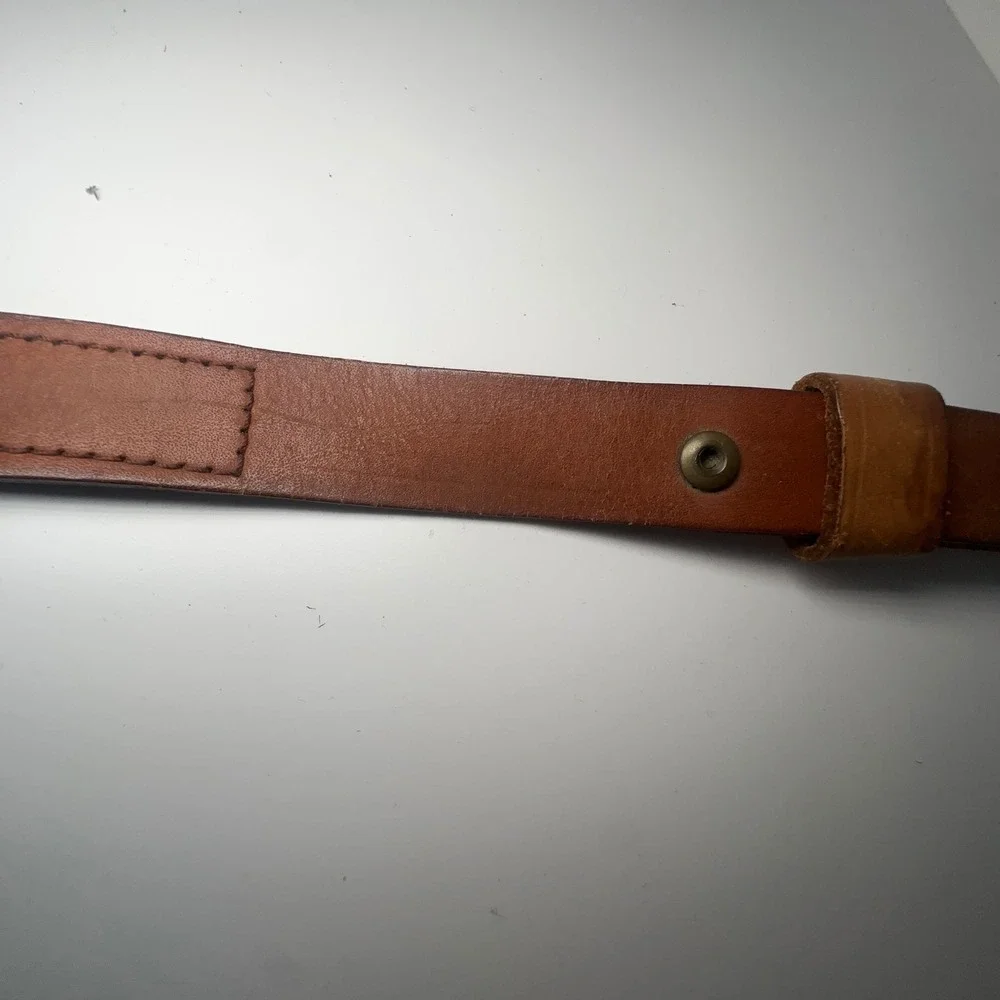 VTG Smith &‎ Wesson Rifle Sling Leather Brown Metal Swivle Brass Chicago Screws